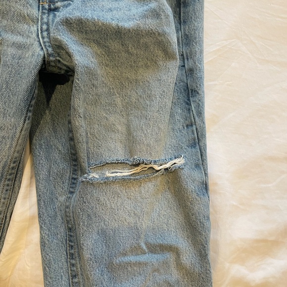 ‼️ Topshop Petite 24 Dad Straight Leg medium.light washed distressed jean!! - Picture 6 of 16